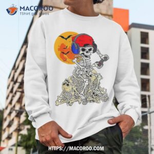 halloween skeleton vintage gamer funny gaming boys kids teen shirt skeleton head sweatshirt