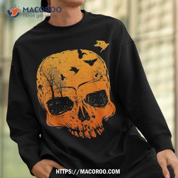 Halloween Skull Decor Vintage Gothic Costume Or Shirt, Skeleton Head