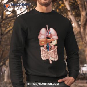 halloween t shirt internal organ diagram anatomy small halloween gifts sweatshirt