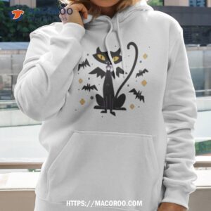 Halloween Vampire Cat Mid Century Retro 50s 60s Shirt