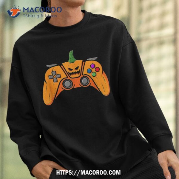 Halloween Video Game Controller With Pumpkin Face Gaming Shirt