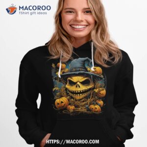 halloween witch hat pumpkin design tee shirts for unisex hoodie 1