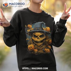 halloween witch hat pumpkin design tee shirts for unisex sweatshirt 2