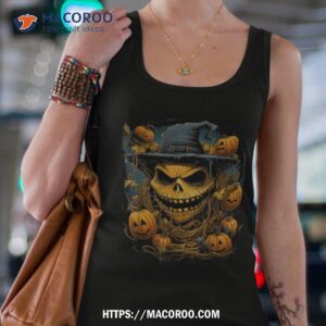 halloween witch hat pumpkin design tee shirts for unisex tank top 4