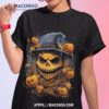 Halloween Witch Hat & Pumpkin Design Tee Shirts For Unisex