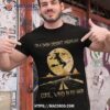 Halloween Witch Riding Brooms On A Dark Desert Highways Road Shirt