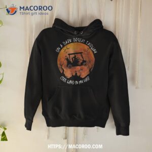 halloween witch riding golf cart on a dark desert fairway shirt hoodie