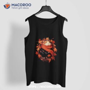 hamster autumn fall leaves thanksgiving shirt tank top