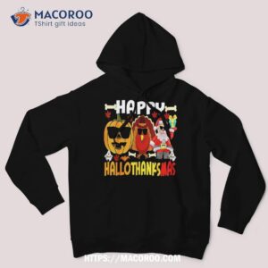 happy antasmas funny halloween thanksgiving christmas shirt sugar skull pumpkin hoodie