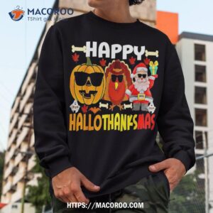 happy antasmas funny halloween thanksgiving christmas shirt sugar skull pumpkin sweatshirt