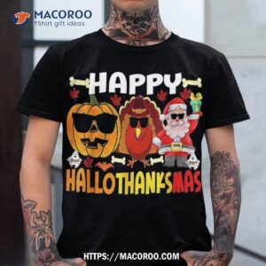 happy antasmas funny halloween thanksgiving christmas shirt sugar skull pumpkin tshirt