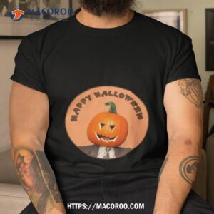 happy dwight shrute the office pumpkin head halloween shirt tshirt