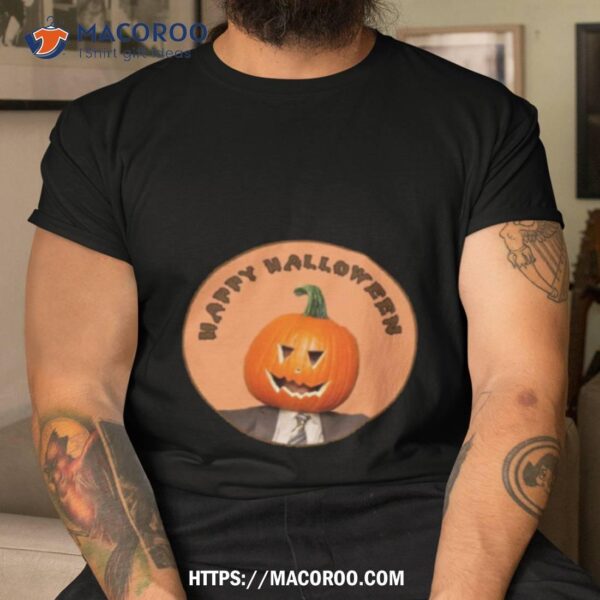 Happy Dwight Shrute The Office Pumpkin Head Halloween Shirt