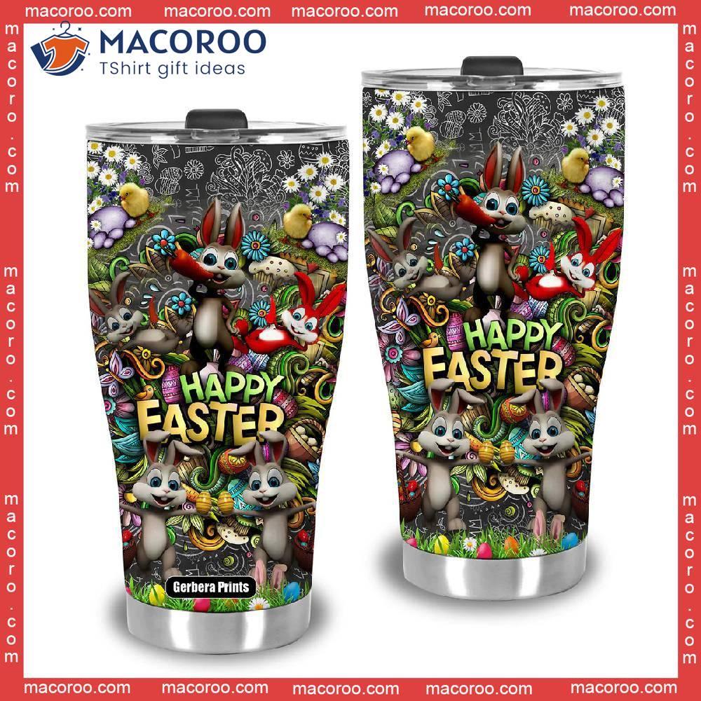 Happy Easter Funny Rabbit Stainless Steel Tumbler