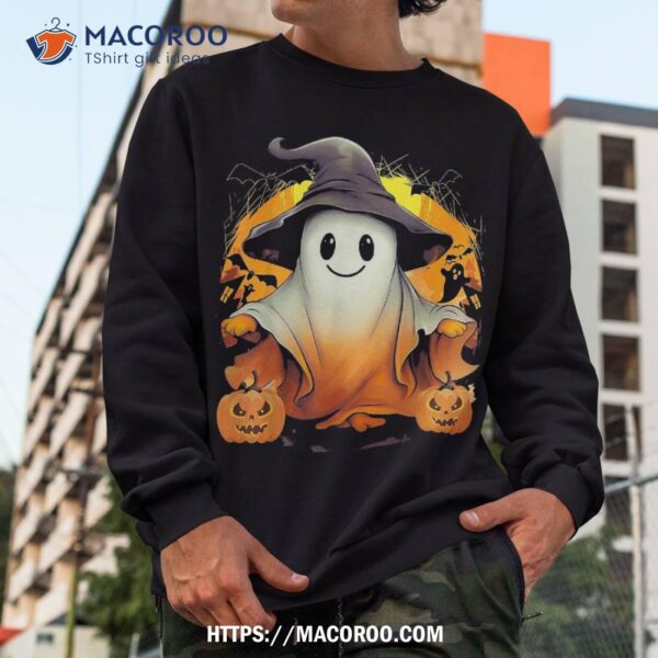 Happy Halloween Cute Ghost Bat & Pumpkin Shirt, Spooky Gifts