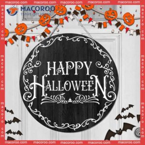 Happy Halloween Wooden Door Sign, Welcome Wall Decoration, Decor Sign