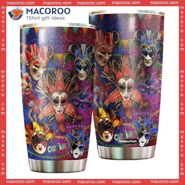 Happy Mardi Gras Aloha Stainless Steel Tumbler