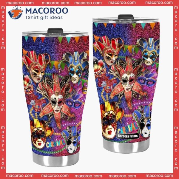 Happy Mardi Gras Aloha Stainless Steel Tumbler