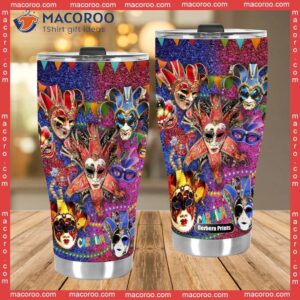 happy mardi gras aloha stainless steel tumbler 3