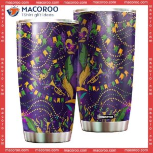 Happy Mardi Gras Stainless Steel Tumbler