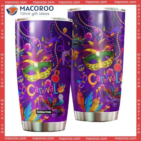 Happy Mardi Gras Stainless Steel Tumbler