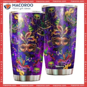 happy mardi gras stainless steel tumbler 0