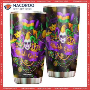 Happy Mardi Gras Stainless Steel Tumbler