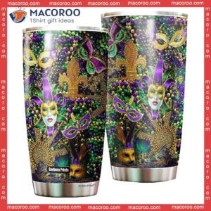 happy mardi gras stainless steel tumbler 0 5