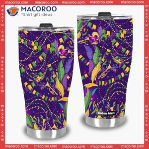 happy mardi gras stainless steel tumbler 1 1