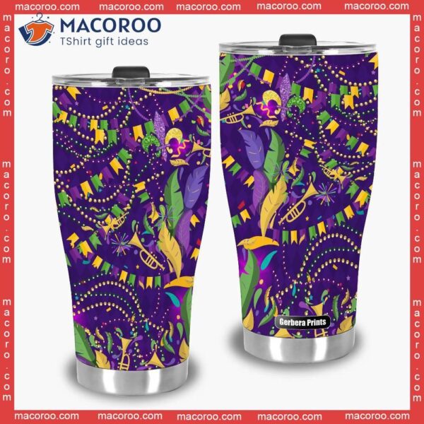 Happy Mardi Gras Stainless Steel Tumbler