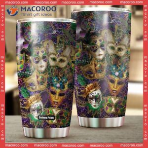 Happy Mardi Gras Stainless Steel Tumbler