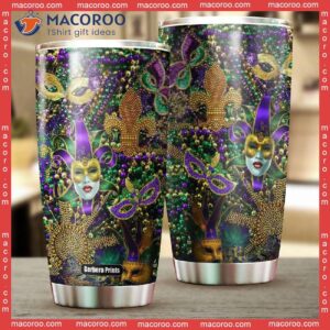 Happy Mardi Gras Stainless Steel Tumbler