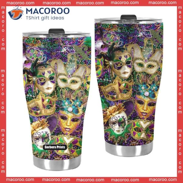 Happy Mardi Gras Stainless Steel Tumbler