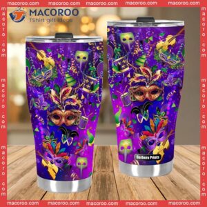 happy mardi gras stainless steel tumbler 2