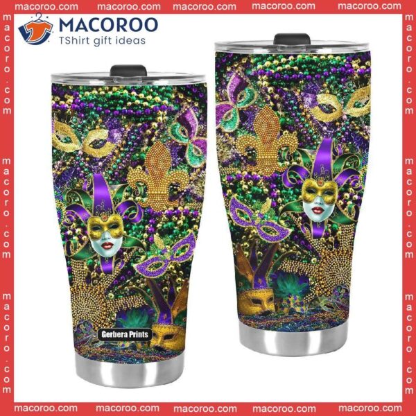 Happy Mardi Gras Stainless Steel Tumbler