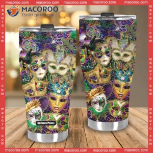 happy mardi gras stainless steel tumbler 3 2