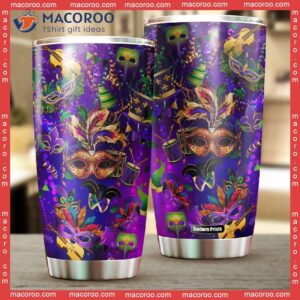 happy mardi gras stainless steel tumbler 3