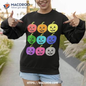 happy rainbow pumpkin halloween shirt sweatshirt