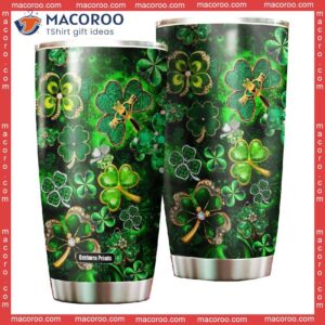 Happy St Patricks Day Clover Leaf Stainless Steel Tumbler