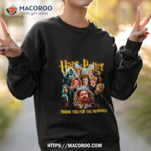 Harry Potter Thank You For The Memories Signature Shirt 2 harry potter thank you for the memories signature t shirt sweatshirt 2