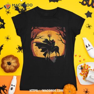 headless knight flaming pumpkin halloween t shirt tshirt 1