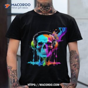 Headphone Skull Shirt, Skeleton Head