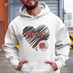 heart cleveland browns nfl team logo shirt hoodie