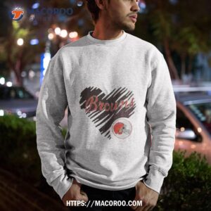 heart cleveland browns nfl team logo shirt sweatshirt