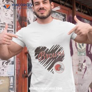 heart cleveland browns nfl team logo shirt tshirt 1