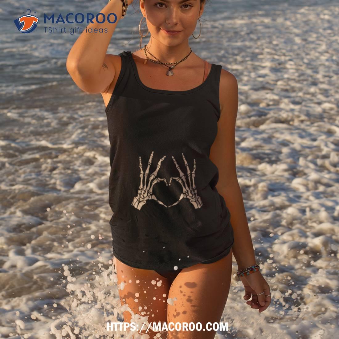 Heart Hand Bones Love Symbol Funny Skull Costume Halloween Skeleton Shirt Heart Hand Bones Love Symbol Funny Skull Costume Halloween Skeleton Shirt