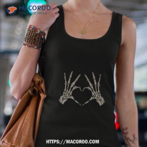 Heart Hand Bones Love Symbol Funny Skull Costume Halloween Skeleton Shirt 2 heart hand bones love symbol funny skull costume halloween skeleton shirt tank top 4