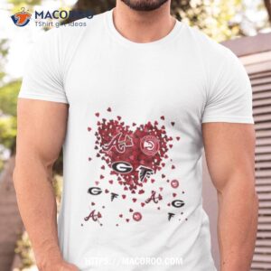 Heart Love Atlanta Braves X Atlanta Hawks X Green Bay Packers X Atlanta Falcons Shirt