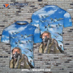Hellenic Air Force F-16 Demo Team Zeus Aerobatic Teams 3D T-Shirt