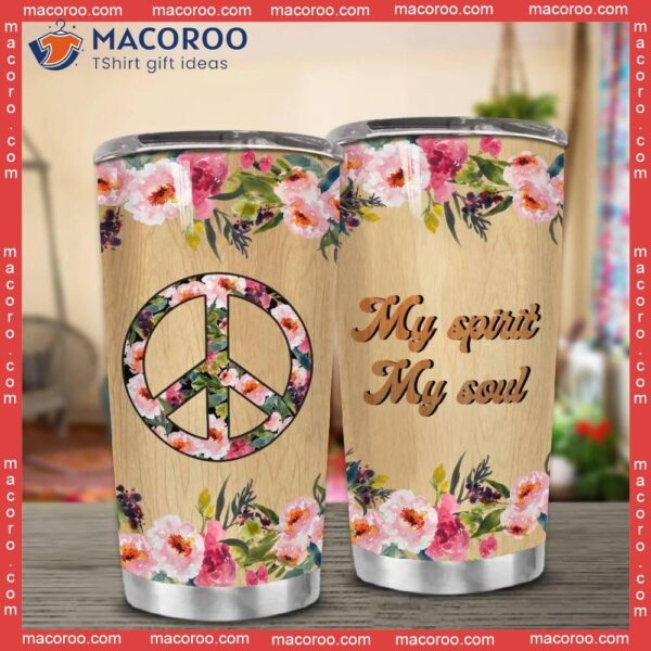 Hippie Flower Stainless Steel Tumbler